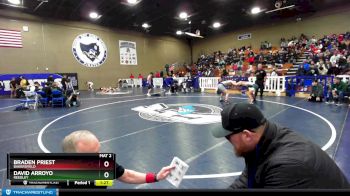 138 lbs Quarterfinal - Braden Priest, Bakersfield vs David Arroyo, Reedley