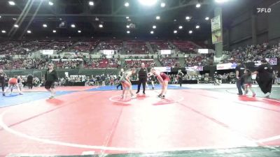 130 lbs Quarterfinal - Adalie Hazlett, Butte Wrestling Club vs Zoe Berryman, Heights Wrestling Club