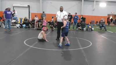 57 lbs Round 4 (6 Team) - Braxsley Stetler, Backyard Barbies vs Adelyn Bogert, PA West Yellow