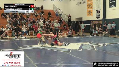 Boys-146 lbs Semifinal - Noah Zindaki, Nick`s Knights vs Solomon Soriente, Clarke`s Dream Team
