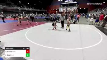 88 lbs Semifinal - Auzzy Carter, Powell WC vs Izaiah Saleh, Chatfield WC