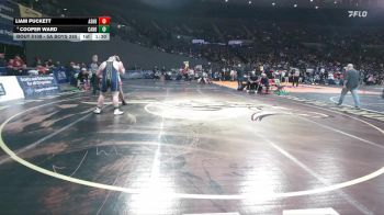 5A Boys 285 lbs Champ. Round 1 - Liam Puckett, Ashland Boys vs Cooper Ward, Canby Boys