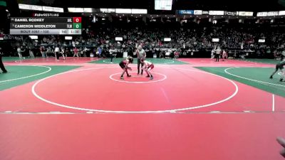 100 lbs Champ. Round 1 - Daniel Rodkey, AVL1 vs Cameron Middleton, TLWA