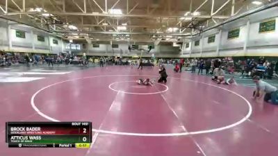 55 lbs Cons. Semi - Brock Bader, Siouxland Wrestling Academy vs Atticus Wass, Touch Of Gold