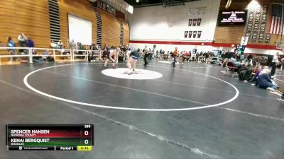 285 lbs Cons. Round 4 - Kenai Bergquist, Douglas vs Spencer Hansen, Natrona County