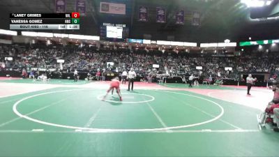 116 lbs Champ. Round 2 - Vanessa Gomez, HMS1 vs Laney Grimes, MVL1