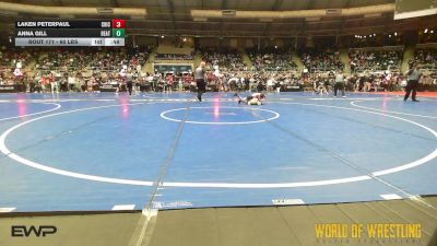 60 lbs Consi Of 8 #2 - Laken Peterpaul, Chickasha Wrestling vs Anna Gill, Beatrice Wrestling Club