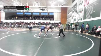 190 lbs Quarterfinal - Mason Savidan, St John Bosco vs Andre Takhmasian, Burbank