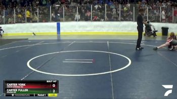 133 lbs Cons. Round 3 - Carter Fuller, Mason WC vs Carter York, Cedar Springs WC