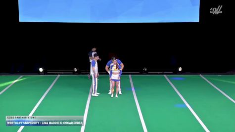 Westcliff University - Lina Madrid & Oscar Perez [2026 Coed Partner Stunt] 2026 UCA & UDA College Cheerleading and Dance Team National Championship