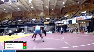 285 lbs Champ. Round 2 - Detterence Ewing, Colby Community College vs De`Leon Freeman, Newman