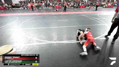 69 lbs Cons. Round 2 - Johnny Tewalt, St. Croix Falls vs Carter Gonzalez, Lakeland Wrestling Club