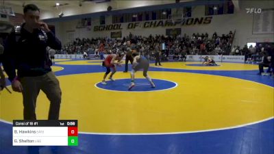 116 lbs Consi Of 16 #1 - Blake Hawkins, Eaton (CO) vs Gavin Shelton, Liberty (MO)