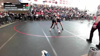 120 lbs Quarterfinal - Steven Maitre, Woburn vs Steven Santiago, Holyoke