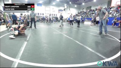 90 lbs 3rd Place - Truitt Langford, ARDMORE TAKEDOWN CLUB vs Cadyn Tate, Bridge Creek Youth Wrestling