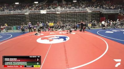 59 lbs Champ. Round 2 - Zion Enciso, Casper Wrestling Club vs Carson Majhanovich, Green River Grapplers Wrestling