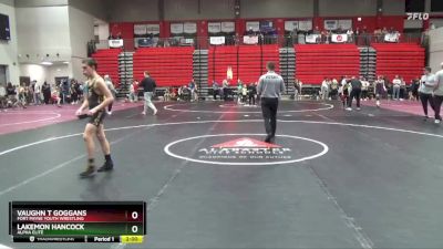 95 lbs 1st Place Match - Vaughn T Goggans, Fort Payne Youth Wrestling vs Lakemon Hancock, Alpha Elite