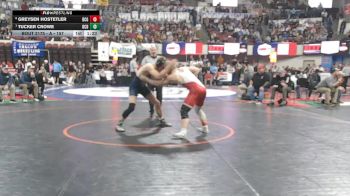 A - 157 lbs Quarterfinal - Tucker Crowe, Beaverhead Co. (Dillon) vs Greysen Hostetler, Dawson County