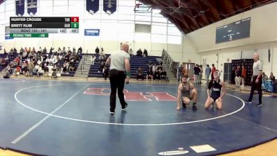 141 lbs 3rd Place Match - Brett Klim, St. Vincent College vs Hunter Crouse, Thiel College