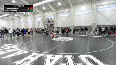 92 lbs Semifinal - Liliana Sharp, Uintah Girls Jr. High vs Rylee Gardner, Sanderson Wrestling Academy