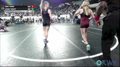 70 lbs Rr Rnd 4 - Abby Owen, Perry Wrestling Club vs Lakely Kraft, Bridge Creek Youth Wrestling
