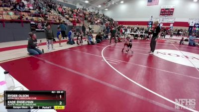 39-41 lbs Round 1 - Kade Engelman, Platte Valley Jr Wrestling vs Ryder Olson, Eaton Reds Wrestling Club