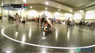 85 lbs Consolation - Knight Hix, Broken Arrow Wrestling Club vs Logan Foster, Keystone Kids Wrestling Club