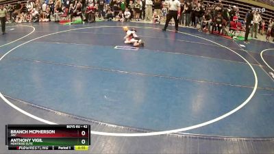 42 lbs Champ. Round 1 - Branch McPherson, JWC vs Anthony Vigil, Montrose Elite