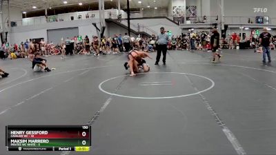 150 lbs Round 2 (8 Team) - Henry Gessford, Cavalier WC vs Maksim Marrero, Pirates WC White