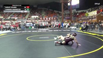 110 lbs Quarterfinal - Cambree Obermeyer, Chapman HS vs Karley Holmes, Silver Lake Hs