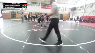 190 lbs Cons. Round 5 - Reyna Jimenez, Dougherty Valley vs Bianca Barajas Moreno, Elisie Allen