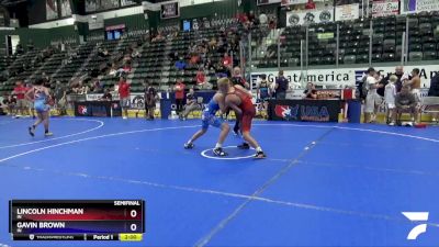 136 lbs Semifinal - Lincoln Hinchman, IN vs Gavin Brown, IN