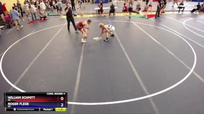 132 lbs Cons. Round 4 - Roger Flege, WI vs William Schmitt, WI