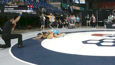115 lbs Cons. Sub-rd Of 32 - Ella Libiszewski, Massachusetts vs Lily Kolbet, Iowa