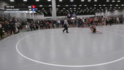 90 lbs Cons. Quarters - Emy Rice, Prodigy Wrestling vs Sophia Valdez, Betterman Elite Wrestling