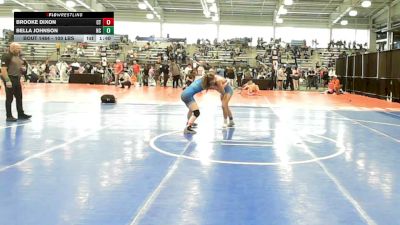 100 lbs Round Of 32 - Brooke Dixon, CT vs Bella Johnson, NC