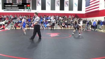 113 lbs 3rd Place Match - Conner Weedman, Dike-New Hartford vs Kayden Landers, Denver