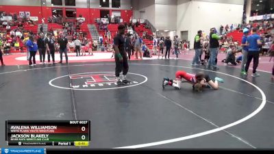 70 lbs Cons. Round 2 - Avalena Williamson, White Plains Youth Wrestling vs Jackson Blakely, River Rats Wrestling Club