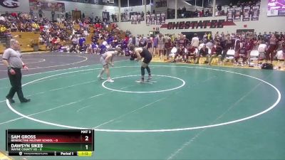 215 lbs 2nd Wrestleback (16 Team) - Dawsyn Sikes, Wayne County HS vs Sam Gross, Benedictine Military School