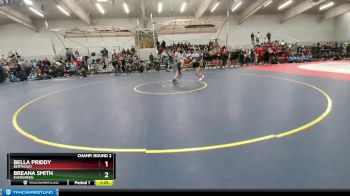 120 lbs Champ. Round 2 - Breana Smith, Evergreen vs Bella Priddy, Berthoud