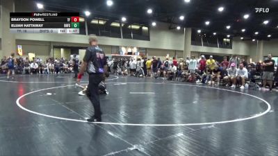 126 lbs Round 2 (6 Team) - Elijah Hattaway, BHWC/Florida Supreme vs Braydon Powell, The Factory Wrestling