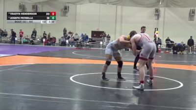 197 lbs Quarterfinal - Tradyn Henderson, Southern Virginia vs Joseph Petrella, Baldwin Wallace