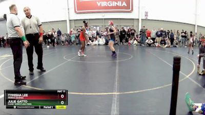 97-104 lbs Quarterfinal - Julie Gatto, Clinic Wrestling FXBG vs TyMisha Lee, Prince George