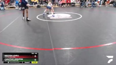 82 lbs Cons. Round 3 - Christian Leighton, Yelm Junior Wrestling vs Weston Lovell, Cascade Mat Club