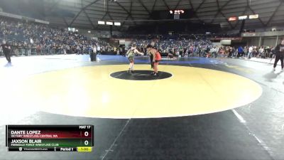 135 lbs Quarterfinal - Jaxson Blair, Ferndale Force Wrestling Club vs Dante Lopez, Victory Wrestling-Central WA