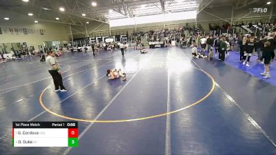 82 lbs 1st Place Match - Daniel Duke, Declo Stingers vs Gabriel Cordova, Green River Grapplers