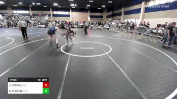 144 lbs Consi Of 8 #2 - James Holiday, Rough House vs Kal-El Fluckiger, Valiant College Prep