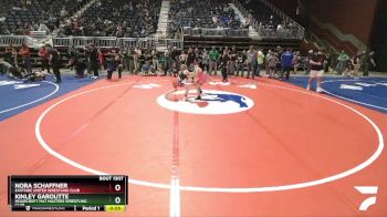 94 lbs Quarterfinal - Nora Schaffner, Eastside United Wrestling Club vs Kinley Garoutte, Moorcroft Mat Masters Wrestling Club