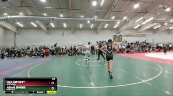 113 lbs Champ. Round 1 - Max Gossett, Berthoud vs Aidan Simons, Monarch