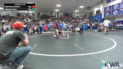 67 lbs Rr Rnd 4 - Grayson Schultz, Team Tulsa Wrestling Club vs Keegan Davis, Morris Wrestling Association